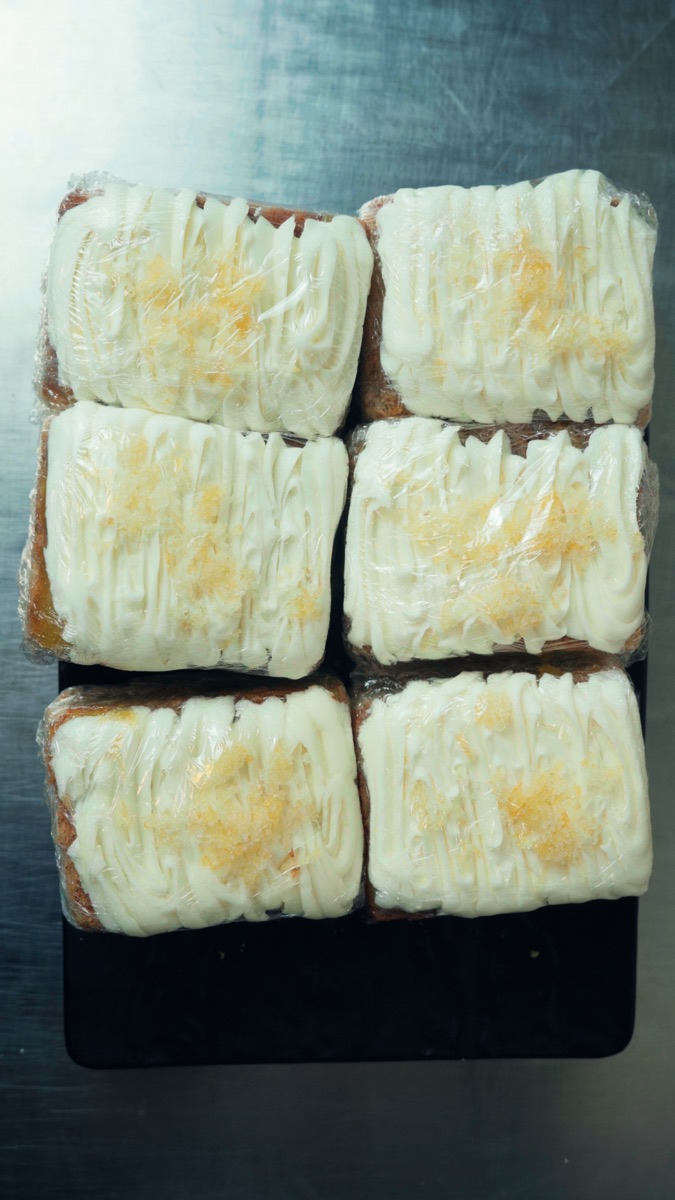 Gluten free cream iced cakes tray